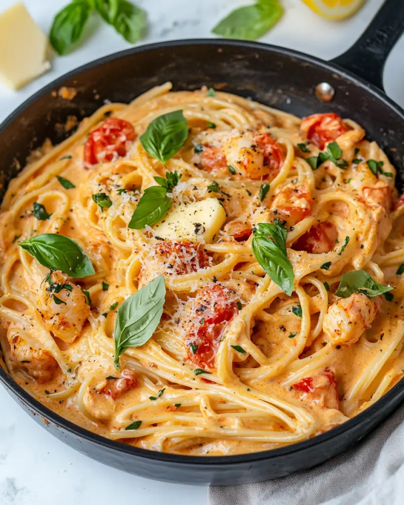 Creamy Tomato and Lobster Pasta