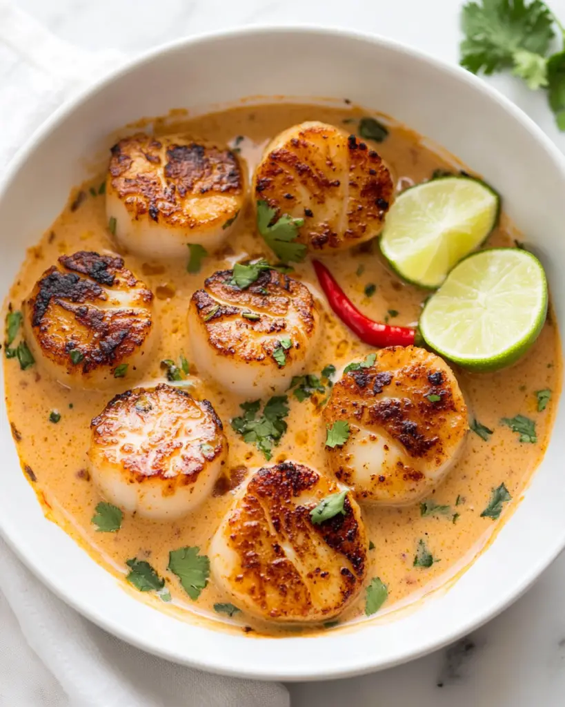 Spicy Coconut Curry Scallops