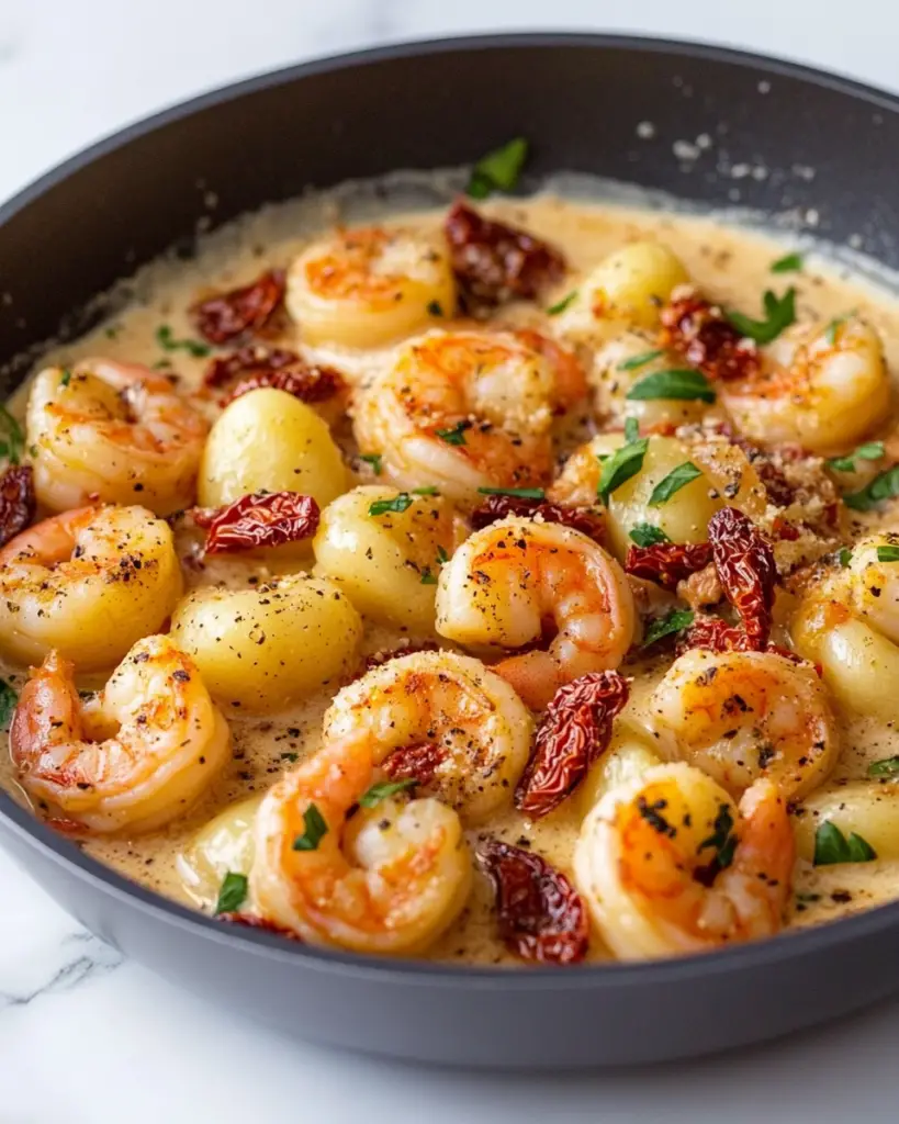 Creamy Gnocchi with Shrimp and Sun-dried Tomatoes