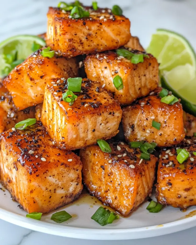 Crispy Honey Garlic Salmon Bites