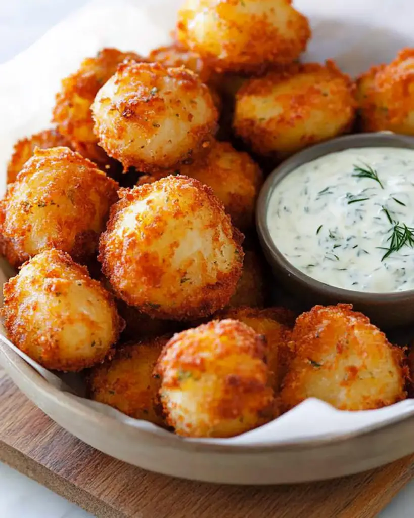 Crispy Potato Bites with Herb Yogurt Sauce