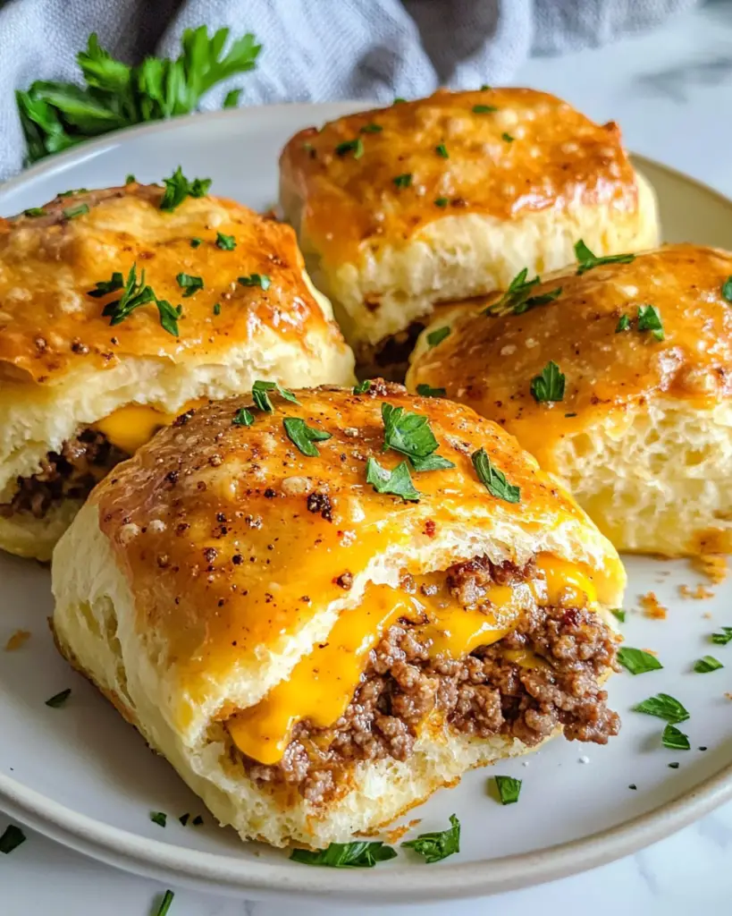 Garlic Parmesan Cheeseburger Bombs