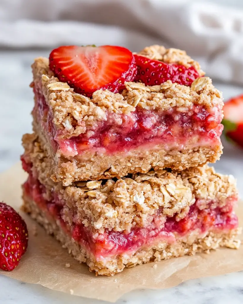 Healthy Strawberry Oatmeal Bars