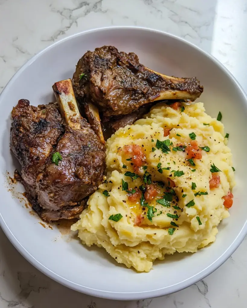 Lamb Shank with Creamy Mash Potatoes