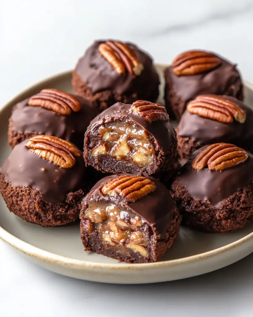 Pecan Pie Brownie Bombs
