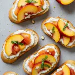 Peach Bruschetta with Whipped Ricotta