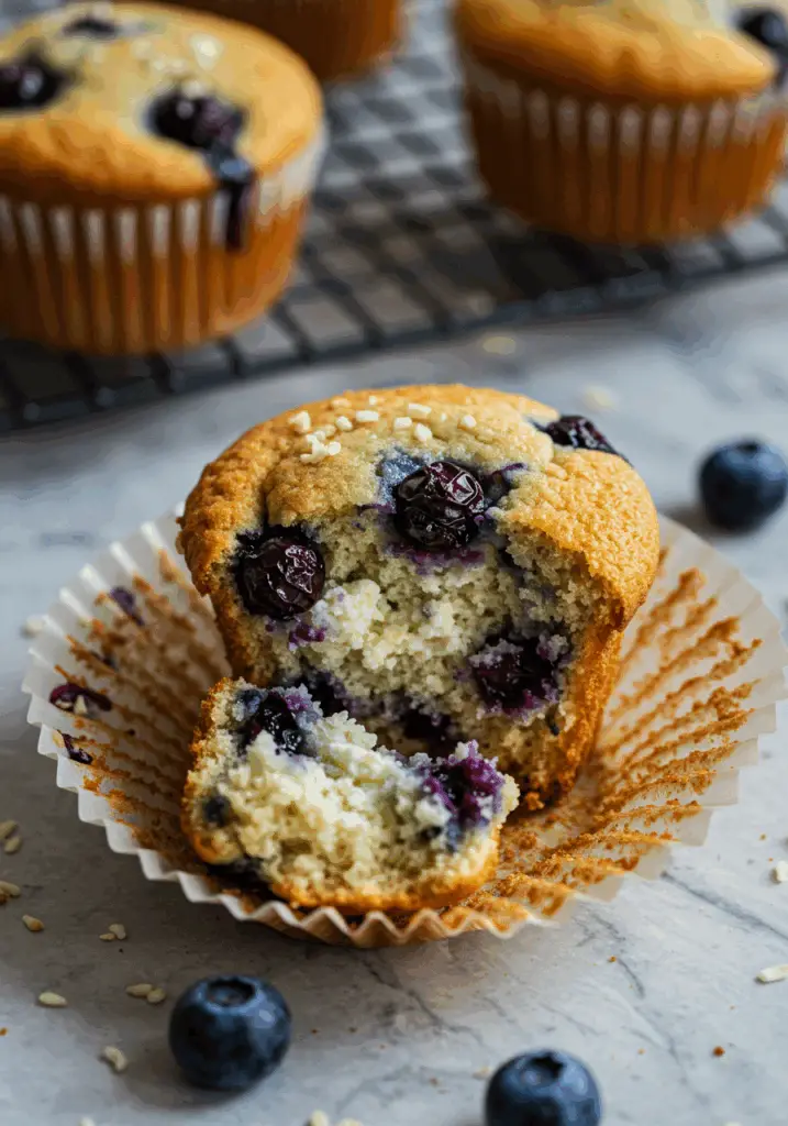 Blueberry Cottage Cheese Muffins