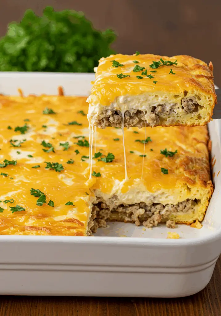 Turkey Sausage Cream Cheese Casserole