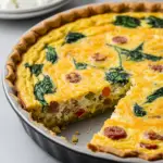 Crustless Cottage Cheese Breakfast Quiche