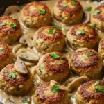 Creamy Mushroom Chicken Meatballs