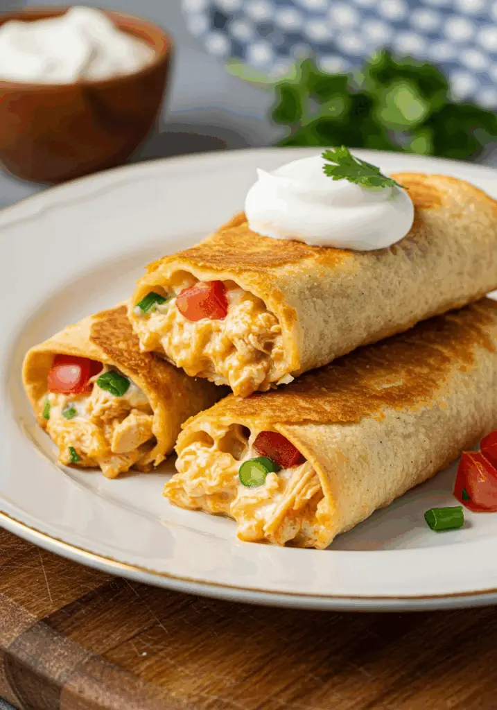 Baked Chicken Chimichangas