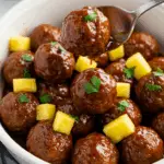 Slow Cooker Pineapple Barbecue Meatballs