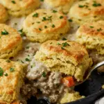 Turkey Sausage Gravy and Biscuit Pie
