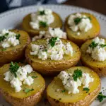 Roasted Potatoes with Baked Feta and Garlic