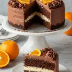 Chocolate Orange Cheesecake Layer Cake