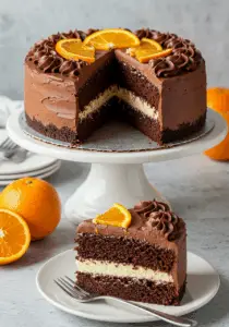 Chocolate Orange Cheesecake Layer Cake