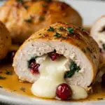Cranberry & Spinach Stuffed Chicken Breasts with Brie