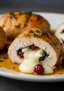 Cranberry & Spinach Stuffed Chicken Breasts with Brie