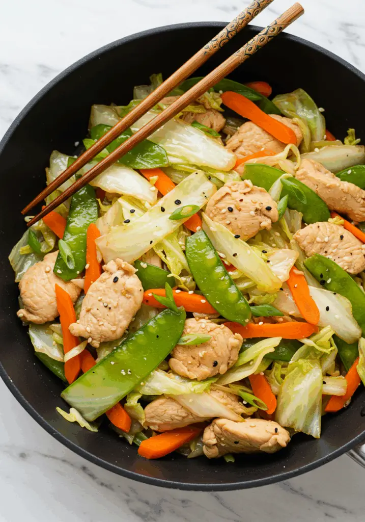 Chinese Chicken Cabbage Stir Fry