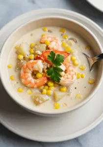 Lobster and Shrimp Corn Chowder