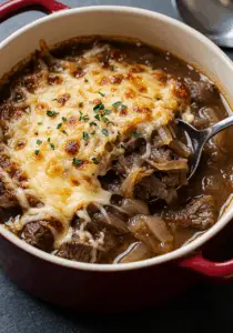 French Onion Beef Short Rib Soup