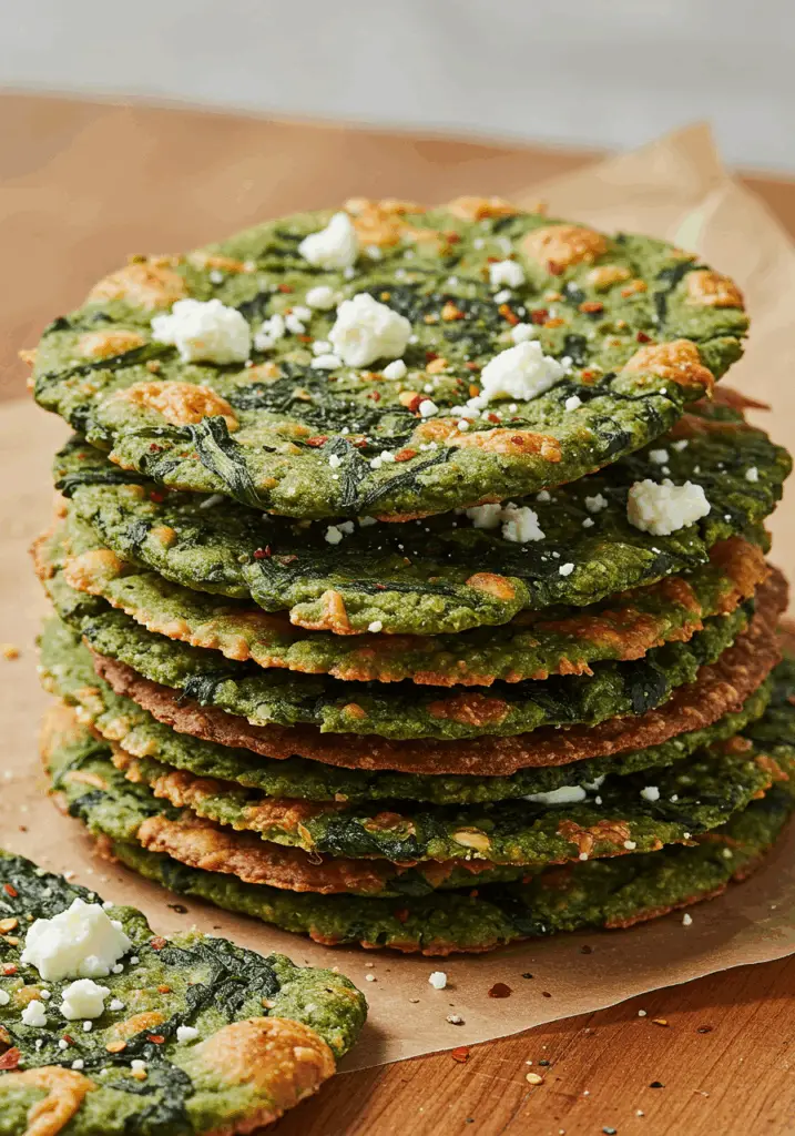 Mediterranean Spinach and Feta Crisps