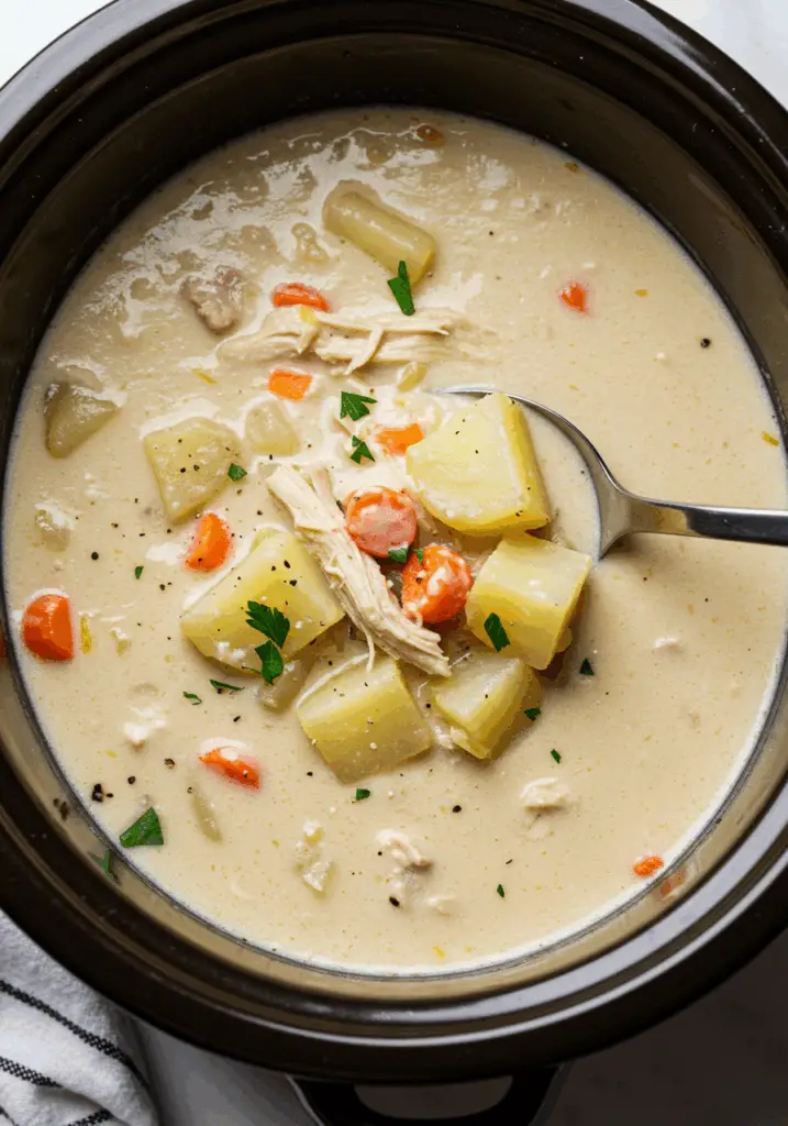 Crockpot Creamy Chicken and Potato Soup