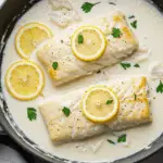 Baked Cod in Coconut Lemon Cream Sauce