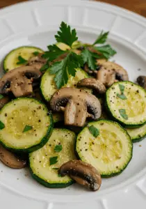 Low-Carb Sautéed Zucchini with Mushroom