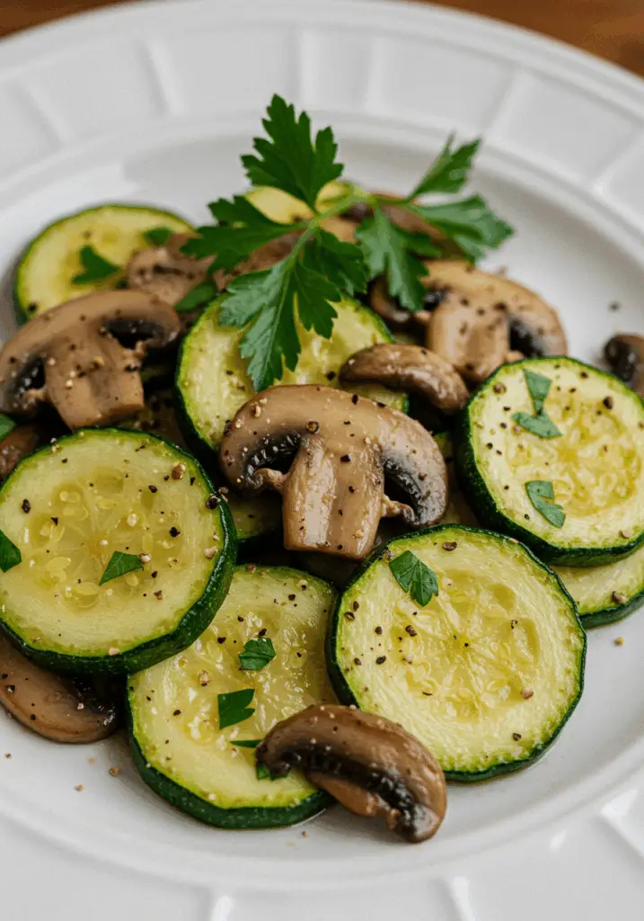 Low-Carb Sautéed Zucchini with Mushroom