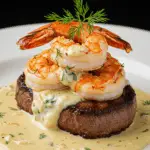 Surf and Turf with Creamy Garlic Sauce