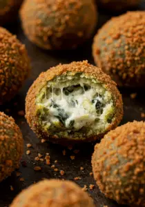 Fried Spinach & Artichoke Dip Balls