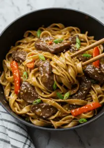 Sticky Beef Noodles