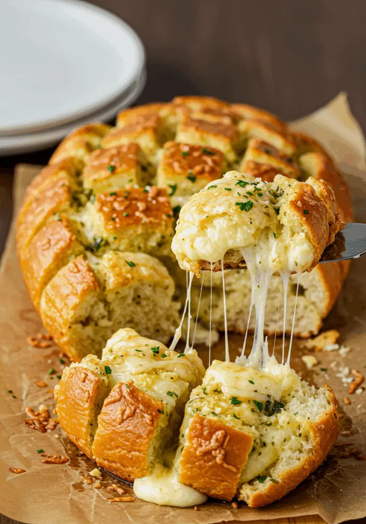 Cheesy Pull-Apart Garlic Bread