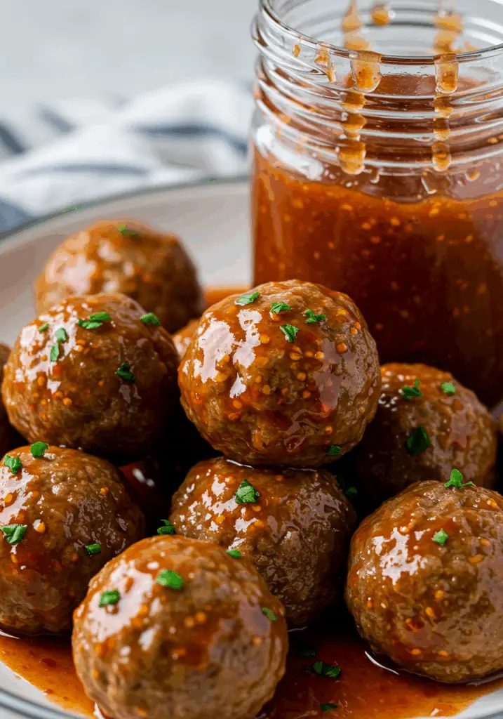 Hot Pepper Jelly Meatballs