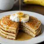 Fluffy Banana Cottage Cheese Pancakes