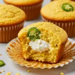 Jalapeño Cornbread Muffins with Cream Cheese Filling