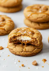Salted Caramel Cheesecake Cookies