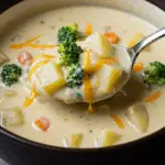 Crockpot Creamy Cheese Broccoli Potato Soup