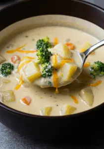 Crockpot Creamy Cheese Broccoli Potato Soup