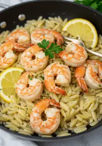 Garlic Shrimp Orzo