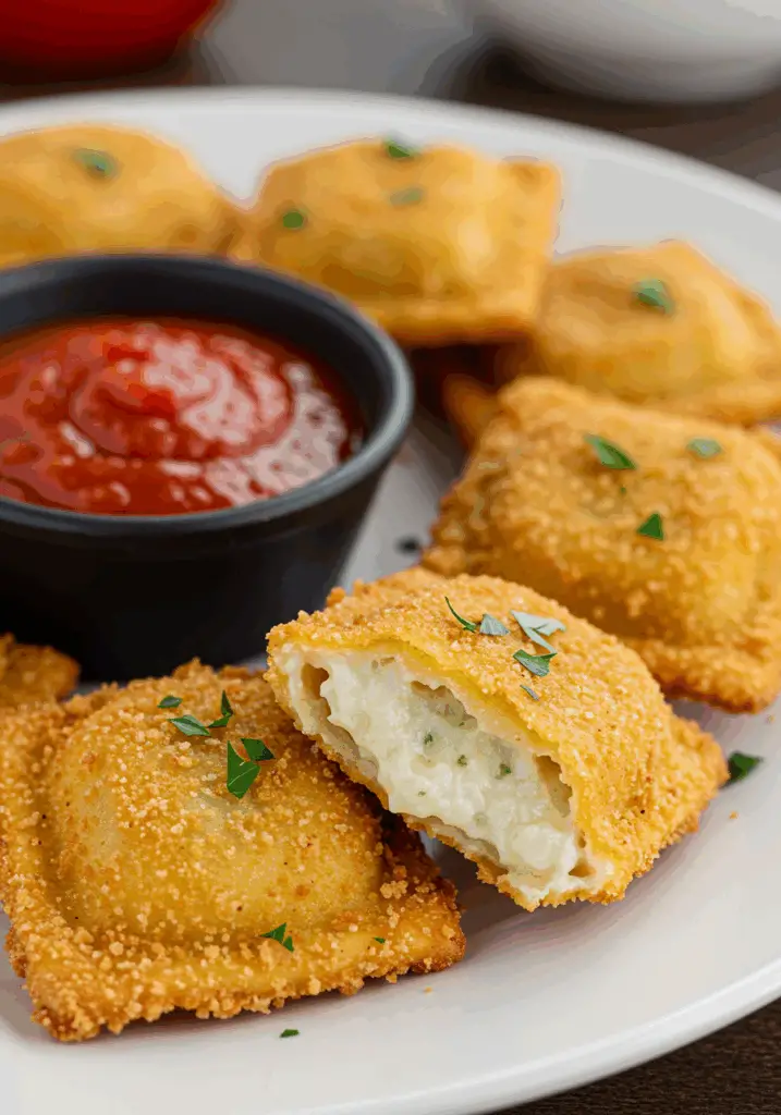 Fried Ravioli with Marinara Dipping Sauce