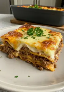 Parmesan Garlic Beef Lasagna