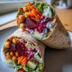 Roasted Beet & Chickpea Wraps