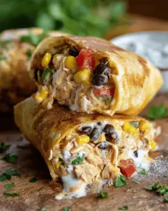 Air Fryer Southwest Chicken Burritos