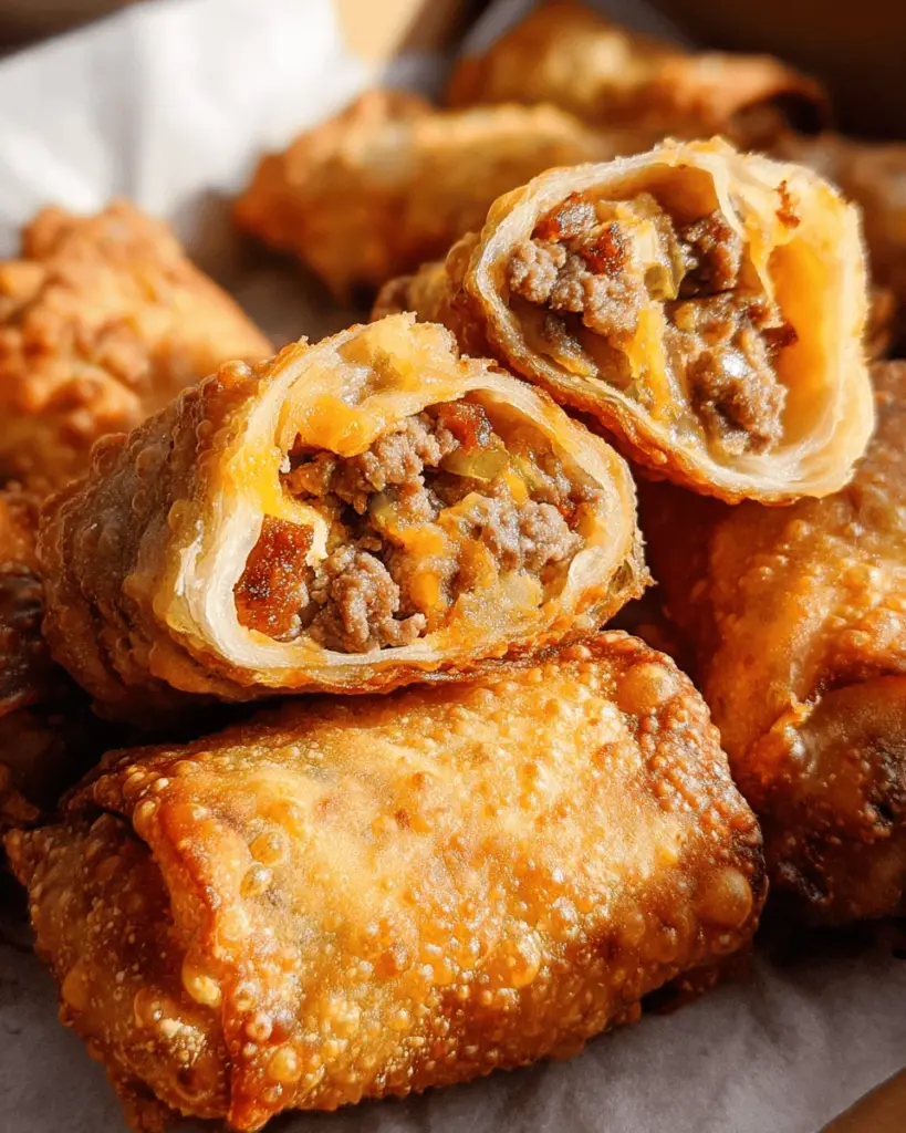Cheeseburger Egg Rolls