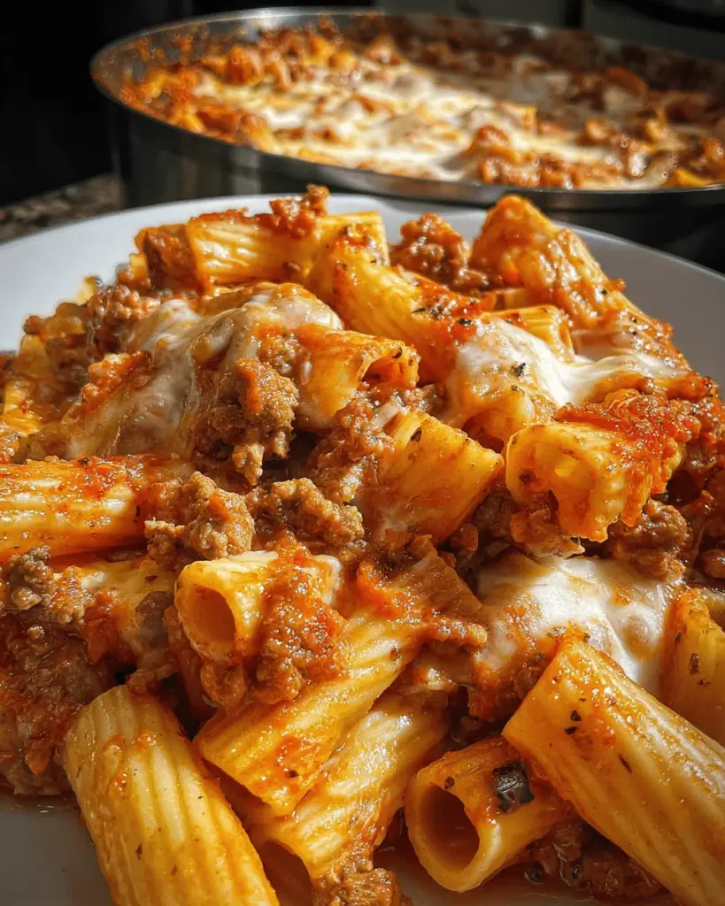 Cheesy Beef Rigatoni