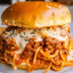 Cheesy Spaghetti Sloppy Joes