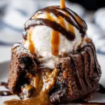 Chocolate Caramel Molten Lava Cakes