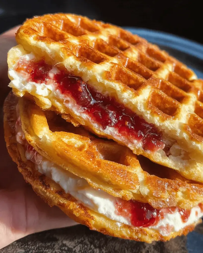 Easy Frozen Waffle Sweet Breakfast Sandwich